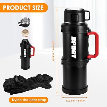 2.5L Vacuum Flask Stainless Steel with Coffee Cup Lid
