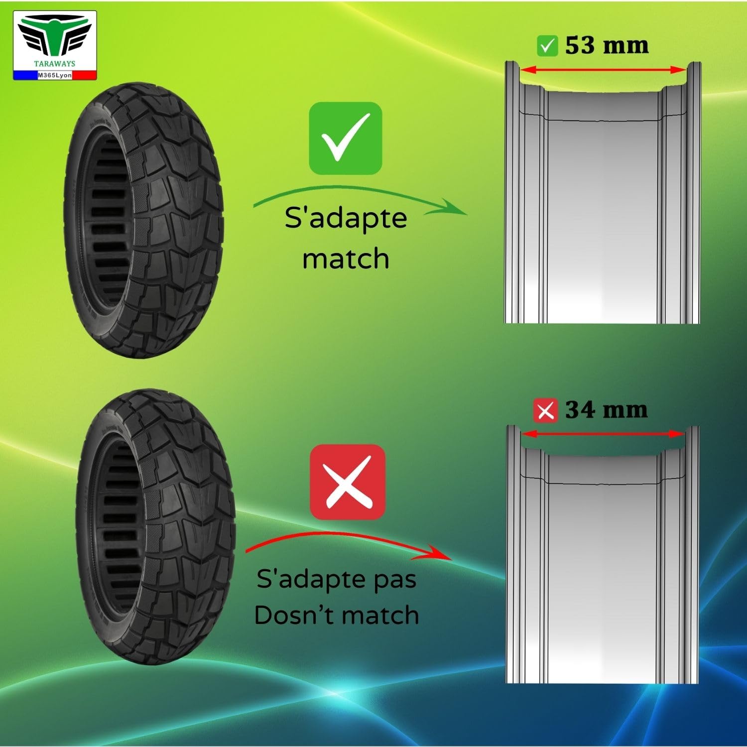Pneumatico completo anti-perforazione 10 x 2,75 (10 x 2,7 – 6,5) pollici per monopattino elettrico UrbanGlide E-CROSS, All Road 5, E-CROSSE MAX 2 x 2, kukirin G2(2 x)