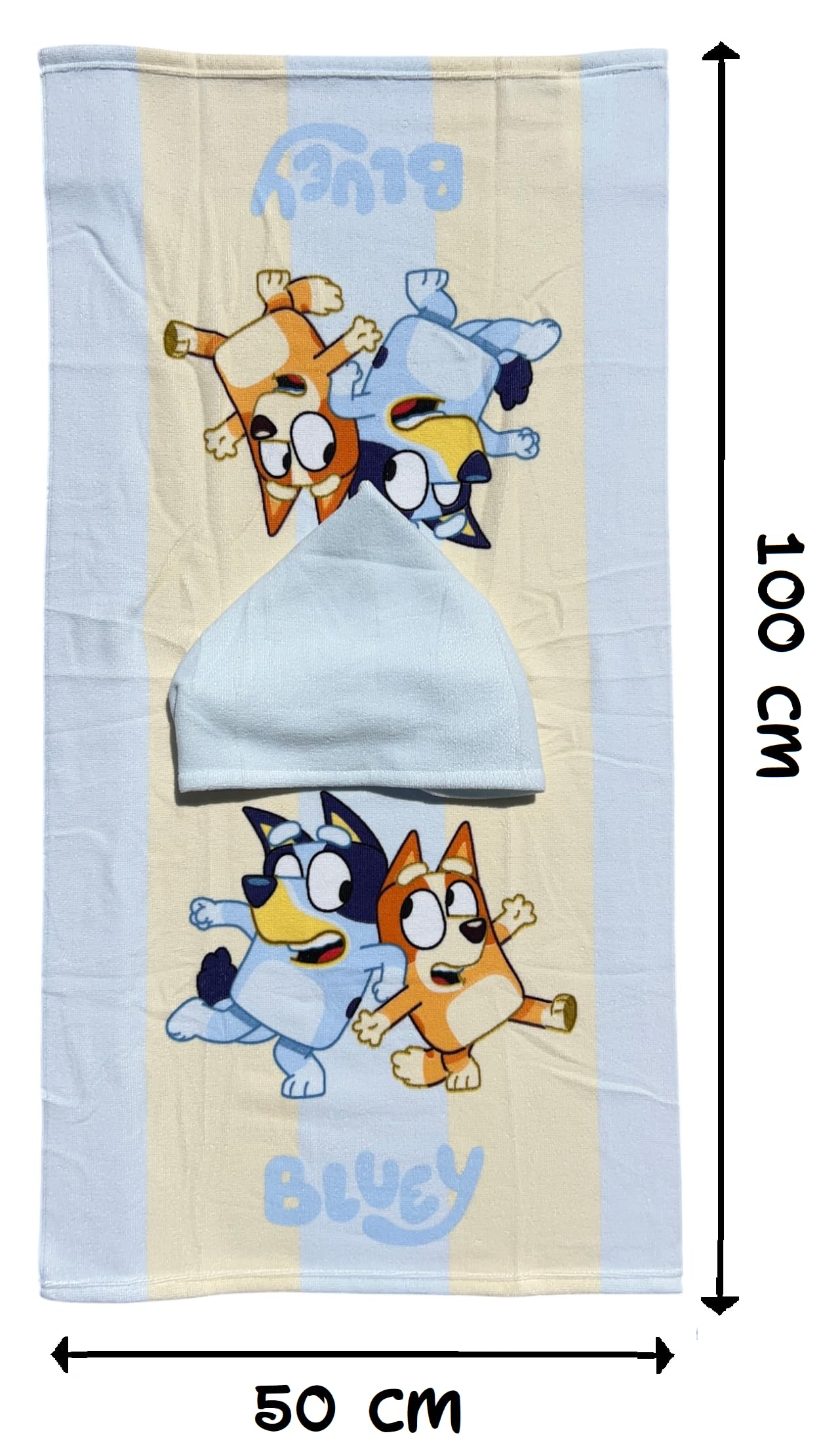 Poncho de baño infantil de microfibra de poliéster 50 x 100 cm