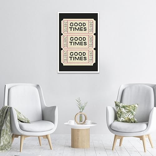 Miniatura 4 de Póster de pared de moda, póster retro de buenos tiempos, impresión de boletos en lienzo blanco y negro, arte de pared retro de moda para bar,