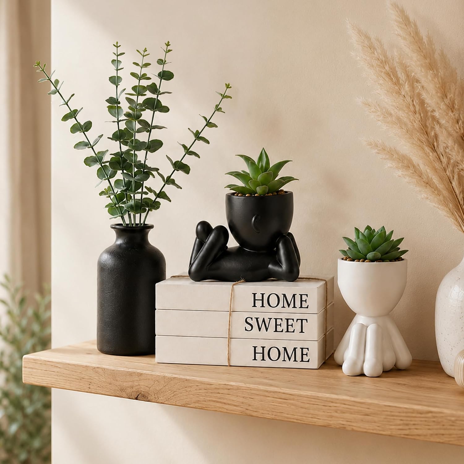 4PCS Farmhouse Home Decor Set, Room Shelf Table Decor Indoor