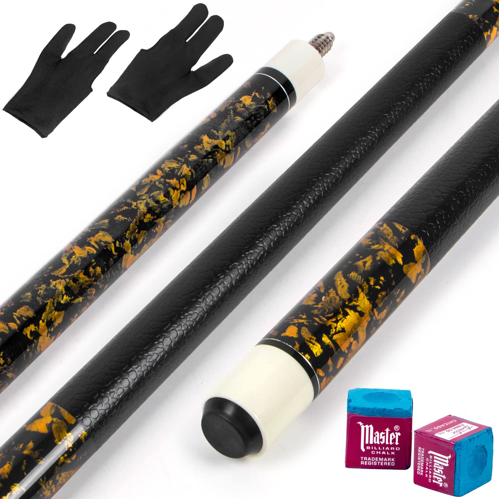Horse LOTKEY Pool Cue – Canadian Maple Professional Pool Cue, 58 Inches Pool Cue, 19 Ounce Cue, Comes with 2 Pool Chalks, Pool Cue for Adults, Durable, Suitable for Pool Players