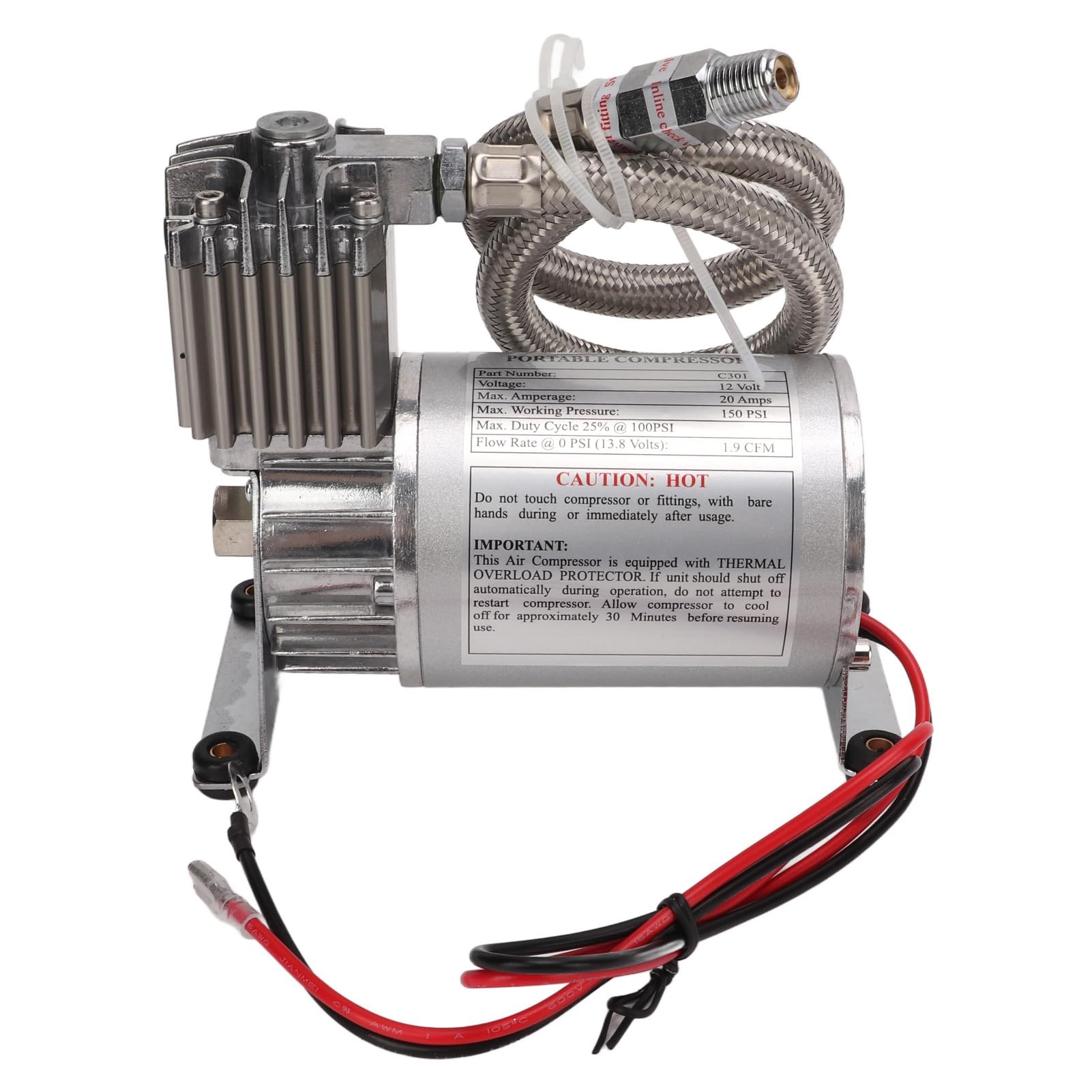 Compresor de Aire Resistente Portátil 12 V 150 PSI Metal para Vehículos Barcos