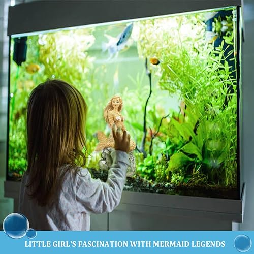 Miniatura 7 de Estatua de sirena para acuario, estatua de sirena, decoración de pecera, escultura de sirena, adornos de resina para decoración de peceras