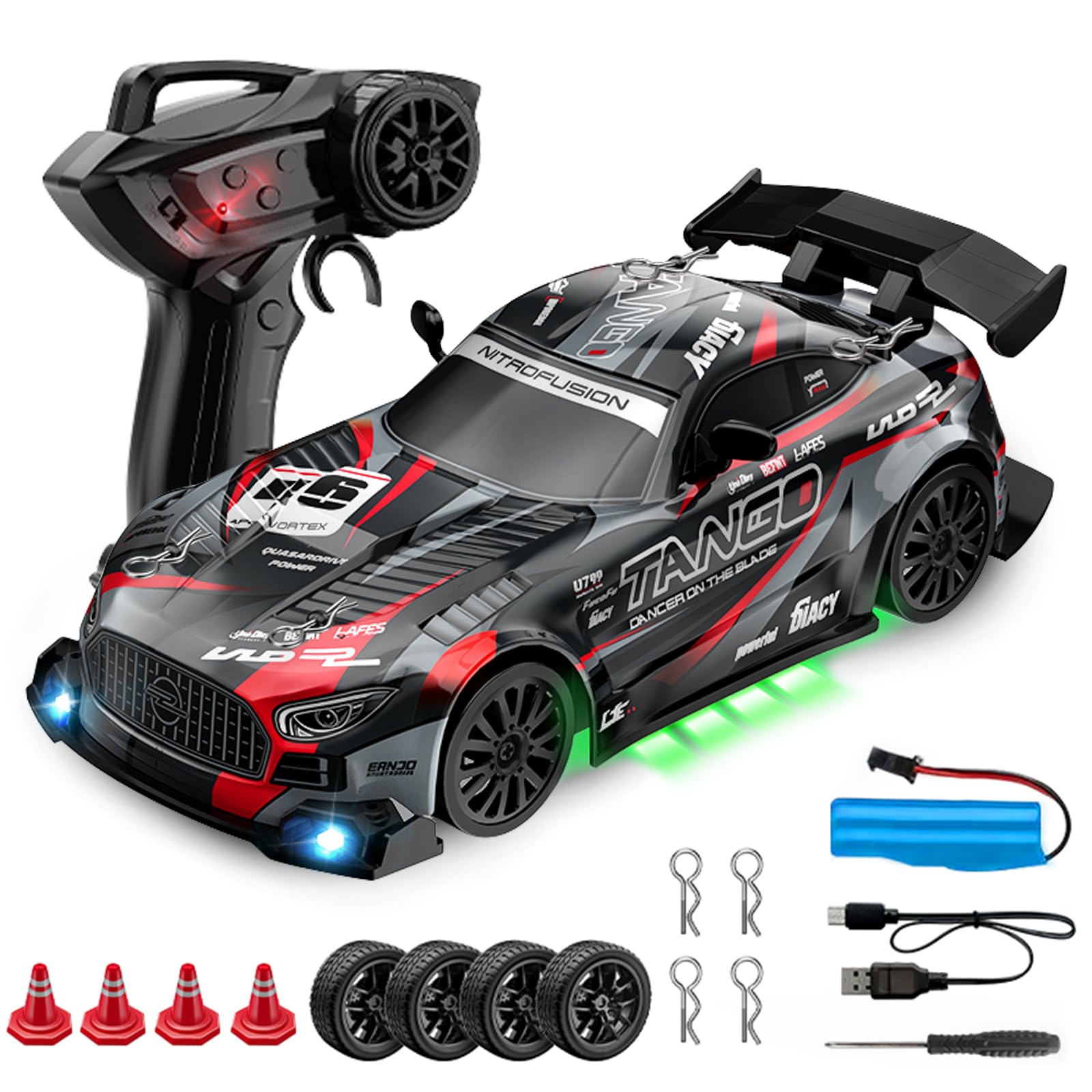 Drift RC Car for Electric Toy Car Hobby Racing Car Toys with Controller, Christmas Birthday Gift for Adults & Kids