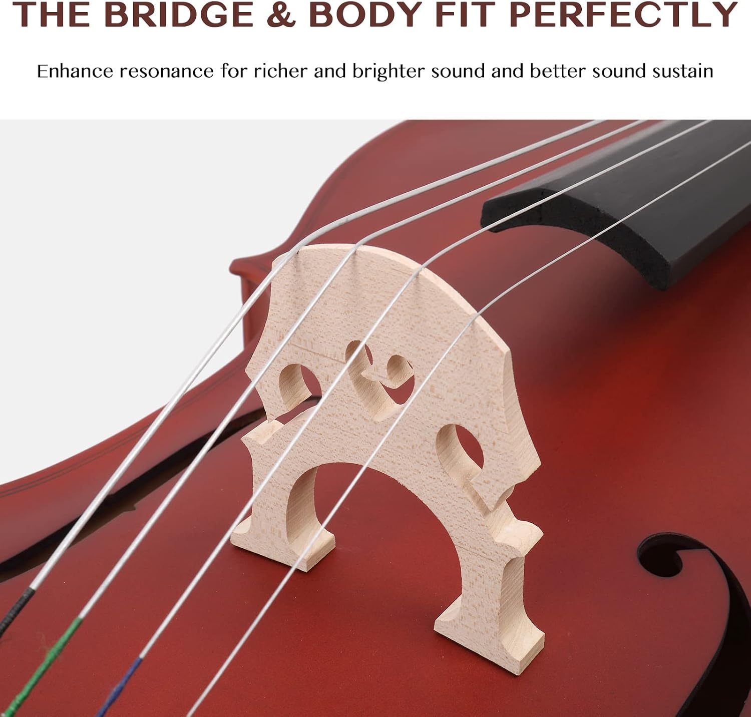Ktaxon Full-Size Cello, Beginner Cello 4/4, Acoustic Cello Set with Portable Bag, Bow, Rosin, Bridge, Adults & Kids String Musical Instruments(Matte Nature) thumbnail