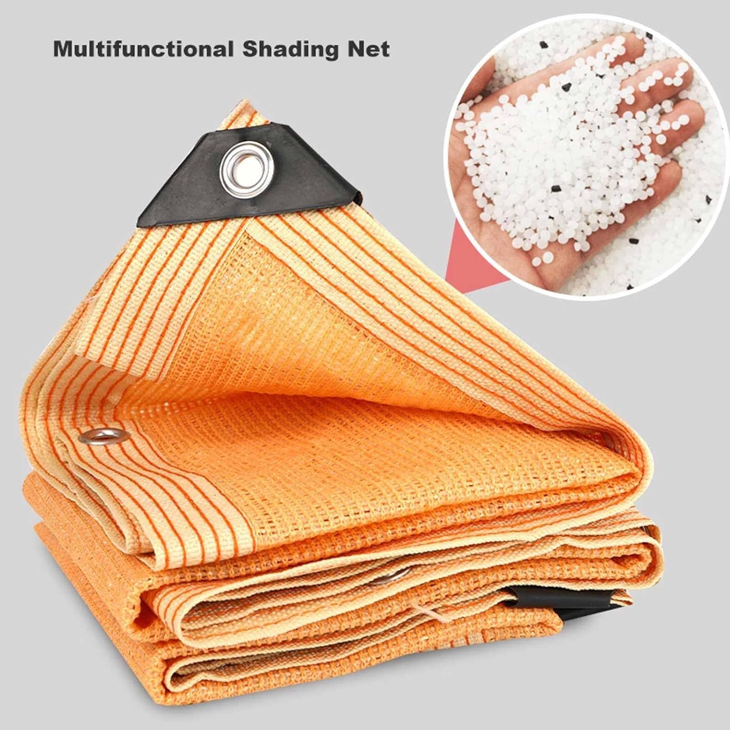 85% Yellow Shade Cloth for Greenhouses, Heavy-Duty Knitted Polyethylene Sun Shade Netting, UV Blockage Heat Reduction Shade Sail for Garden Plants Greenhouse(6.6'x13'=2x4.0m)