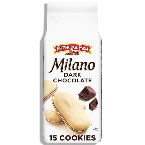 Pepperidge Farm Milano Dark Chocolate Cookies, 6 OZ Bag (15 Cookies) - Dark Chocolate - 6 Ounce (Pack of 1)