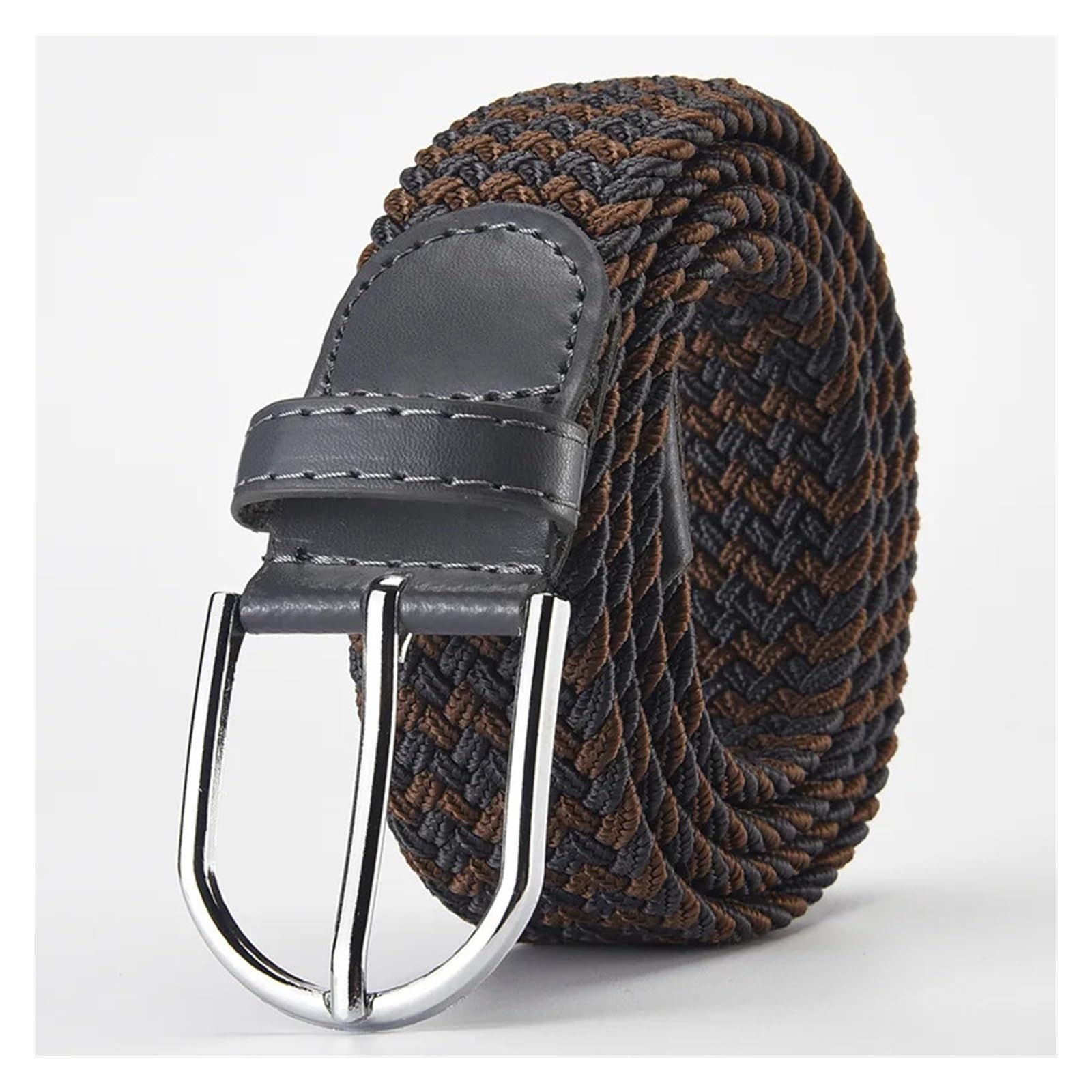 Elastischer Gürtel Herren Elastischer Nylon-Jeansgürtel, Unisex, lässig, gestrickt, Dornschließe, gewebtes Segeltuch, elastischer, erweiterbarer Stretch-Bund for Damen und Herren