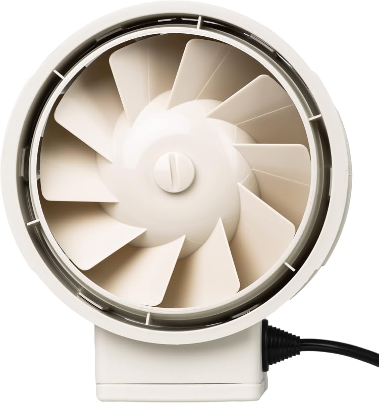 STERR IDM Fehér Csőventillátor 100mm - 26W Vezetékes Légcsatorna Ventilátor Fürdőszobába és Konyhába - 230V