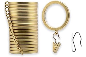 Exclusive 18-Piece Golden Curtain Clip Set: Adorn Your Windows with Sophisticated Elegance