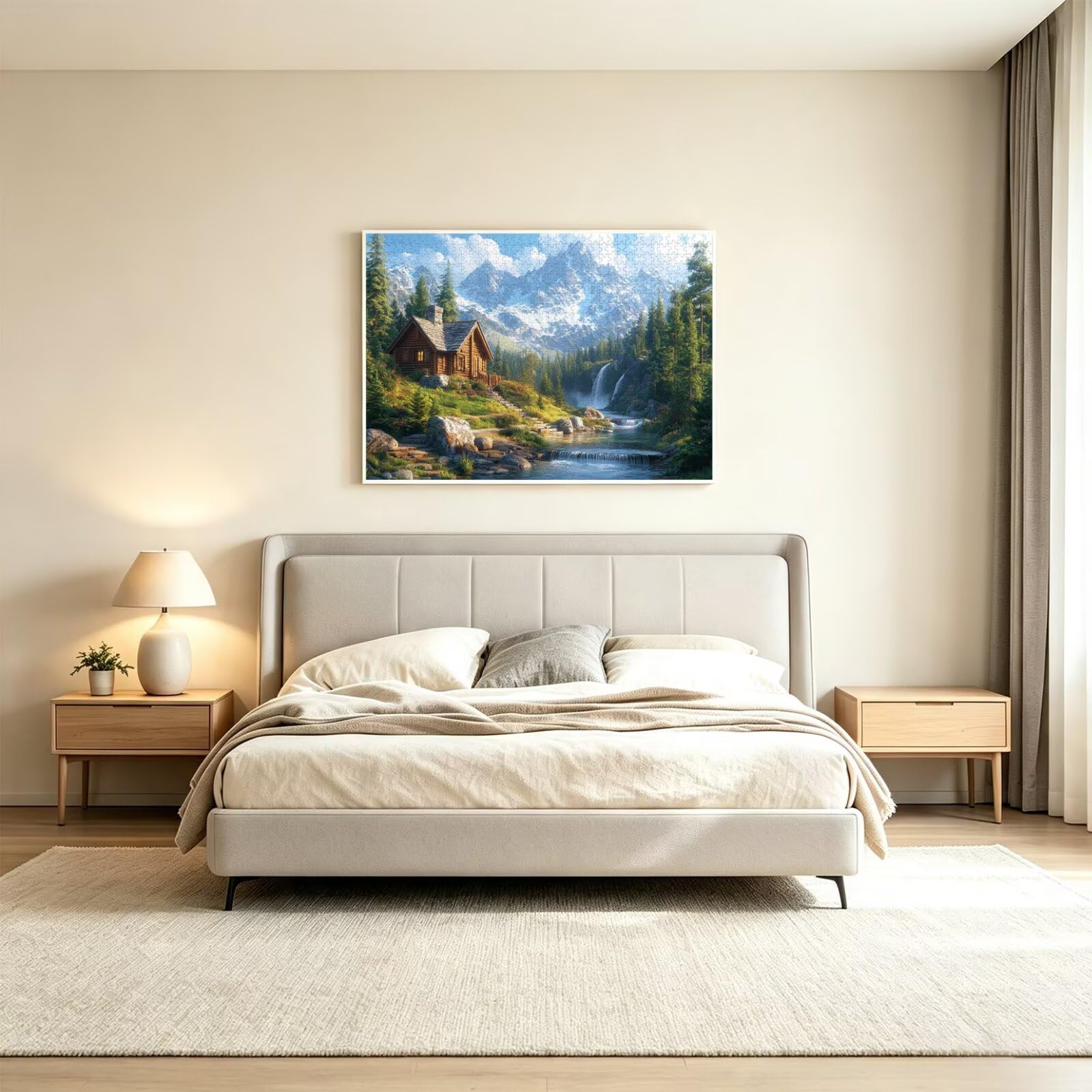 Puzzle 2000 sztuk 99 x 70 cm, Puzzle Dorośli Góry Śnieg Widok, n-806