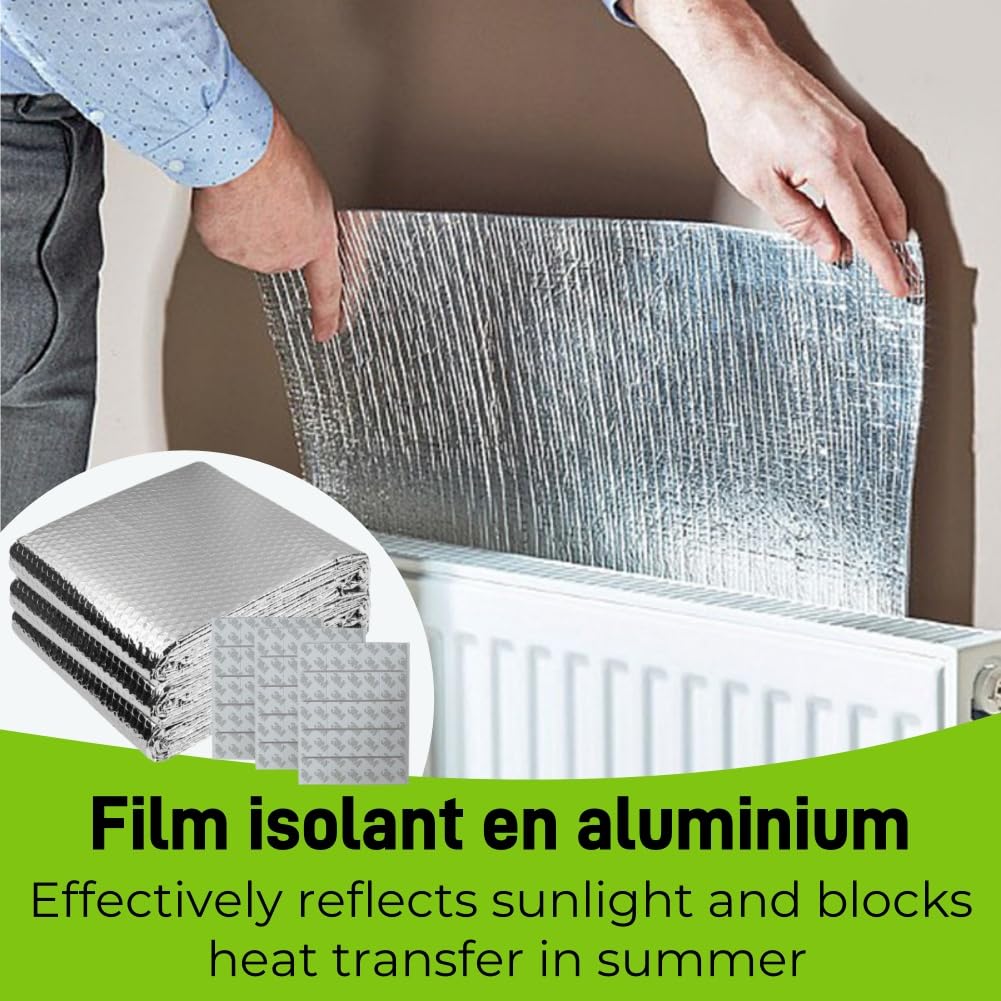 Isolierfolie,Dämmfolie,Doppelseitige Aluminiumfolie Isolierung,Dicke Isolierfolie Dämmfolie Reflexionsfolie,Selbstklebend Isolierfolie