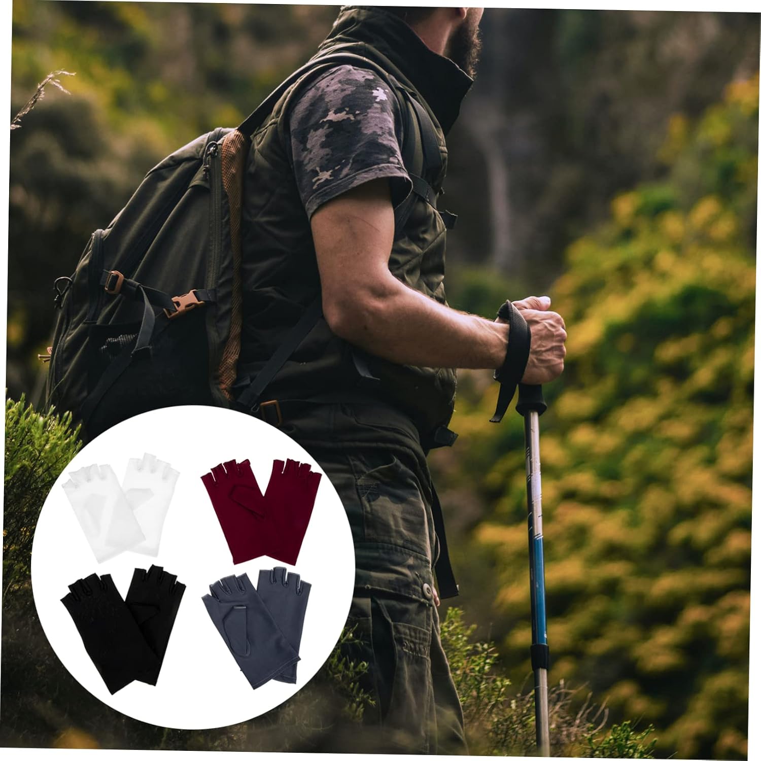 FRCOLOR 5 Pairs of UV Protection Half Gloves for Women Sunblock Driving Gloves Lightweight and Breathable Summer Hand Protectors for Sun Protection
