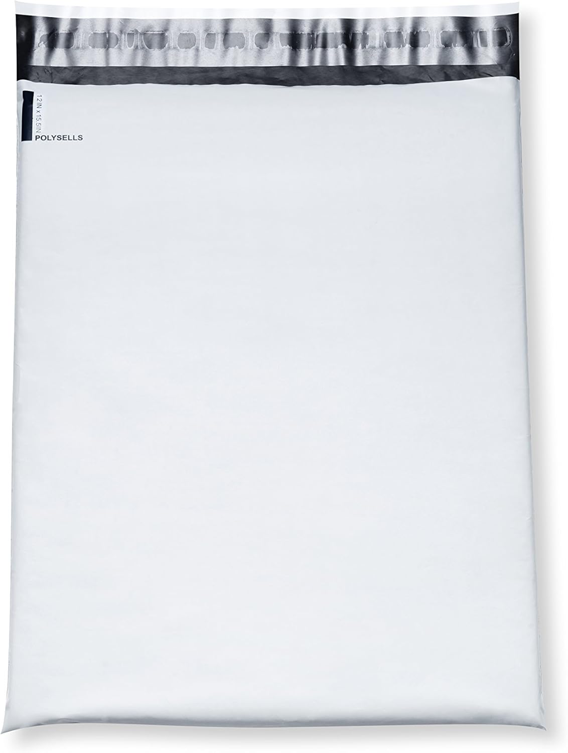 POLYSELLS Poly Mailers Shipping Envelopes, Strong Adhesive Sealing, Waterproof, and Tear-resistant Postal Mailing Bags. Mailer Bags for clothing, books, and accessories. (White, 12x15.5 Inch, 100 pc) : Office Products
