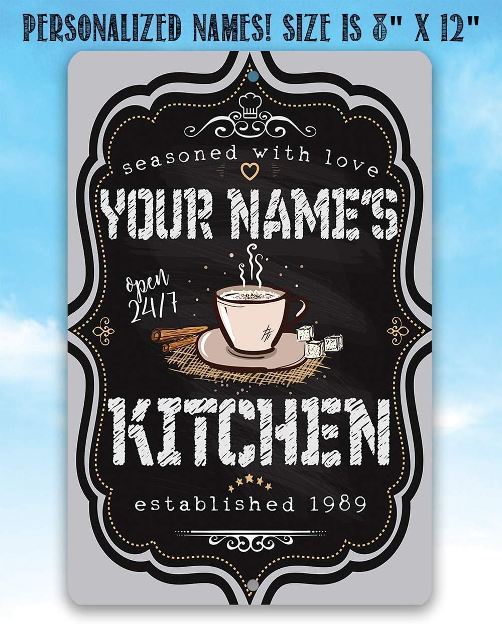 Kitchen Decor and Accessories - Personalized - Kitchen - Metal Sign - Indoor/Outdoor - Vintage Rustic Kitchen Decor, Perfect Kitchen Signs Wall Decor Farmhouse, Kitchen Wall Art Decorations