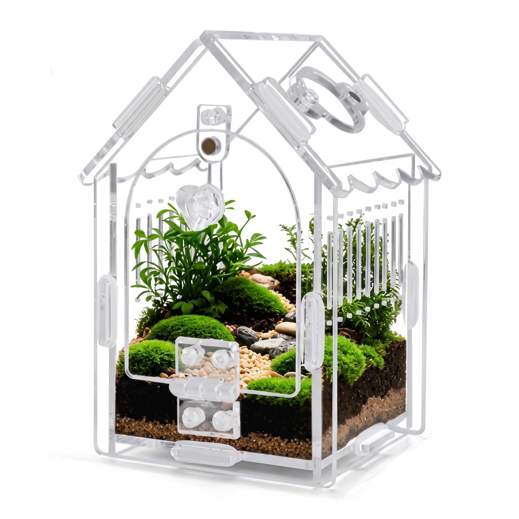 Acrylic Reptile Terrarium for Insect Deeding Breeding Habitat 20x12x12cm