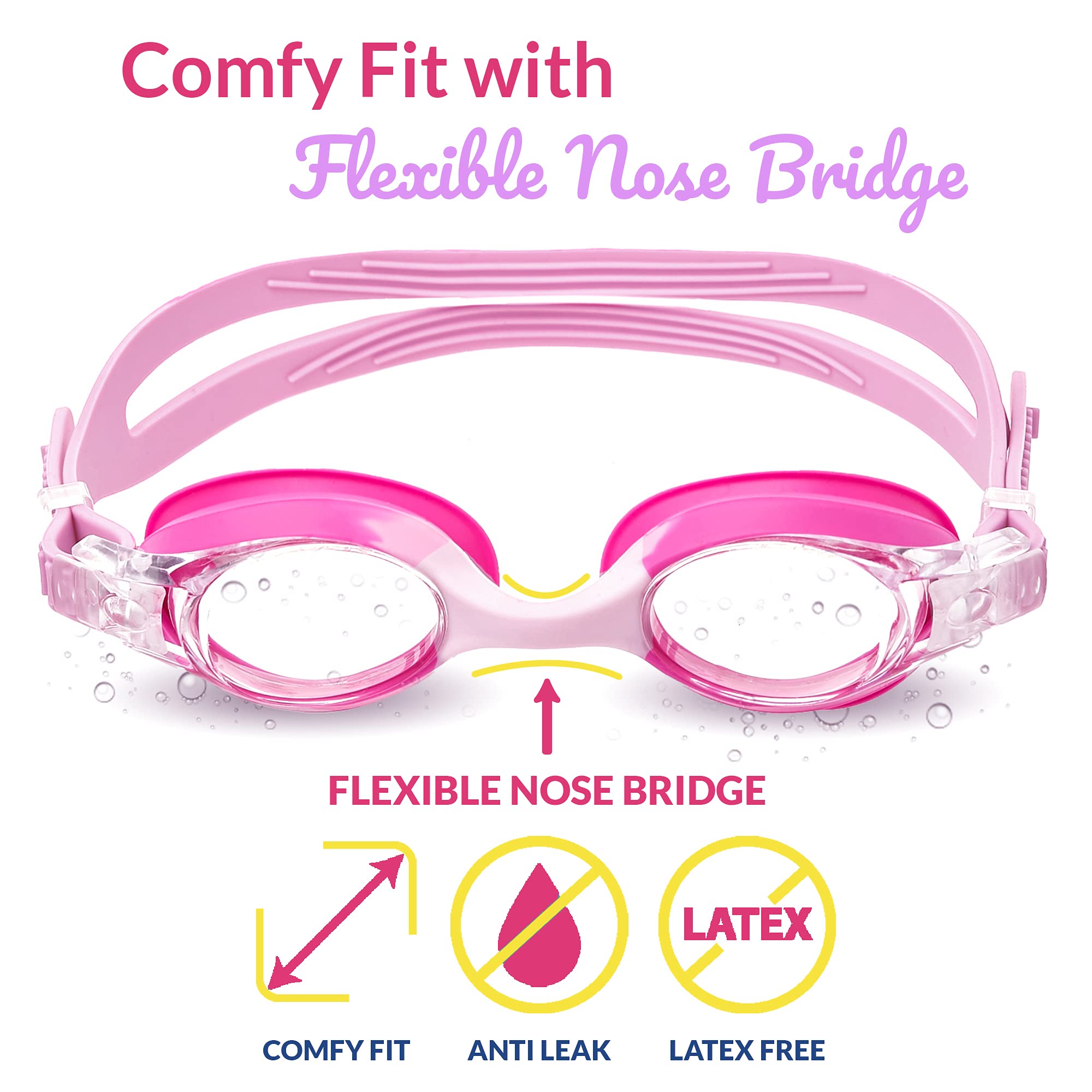 Limmys Premium Kids Swimming Goggles, Anti-Fog Swim Goggles with UV Protection, Leak-Proof Seal & Adjustable Strap - Image 4