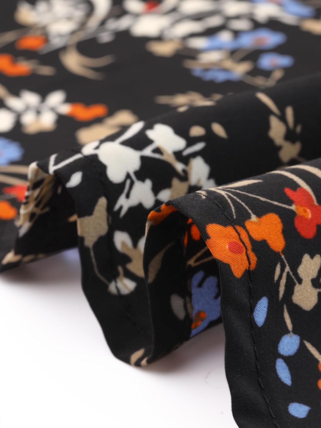 Allegra K Women's Floral Skirt A-Line Midi Skirt Chiffon Elegant 2025 Fall Skirts with Pockets - Image 6