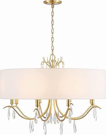 Crystorama Rollins 8 Light Antique Gold Chandelier