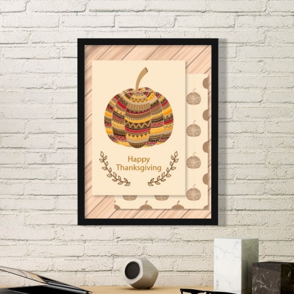 Peintures Estampes de Qualité et Cadre photo Noir Motif Rose Thanksgiving Day