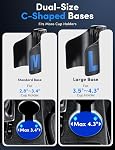 ELWEY Cup Holder Phone Holder for Magsafe, Car Phone Holder Magnetic, Upgraded 2 in 1 Cup Holder Phone Mount with Dual Adjustable Bases, Powerful N55 Magnet, 15" Height, for iPhone 17 Pro Max 16 15