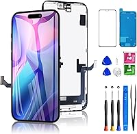 Vista 28 de Pantalla de repuesto para iPhone 12 Pro Max de 6.7 pulgadas, pantalla táctil LCD digitalizadora Diykitpl 3D para A2342, A2411, A2412, A2410 con kit