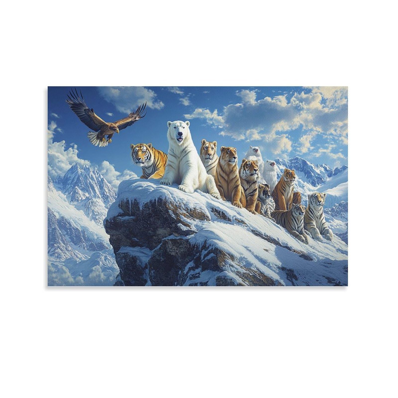 CPLVKWRQJ Wild Animals Individual Nature Wildlife Scene Wall Art Pieces - Office Canvas Print Fade Resistant Wall Focal Art Ready to Hang 20x30inch(50x75cm)