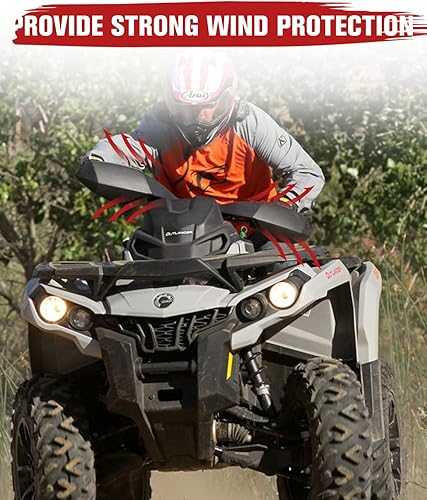 Miniatura 4 de A & UTV PRO Protector de manillar para Can Am Outlander MAX Renegade 450 500 570 650 800 1000 2006-2022, accesorios de kit de deflector de viento de