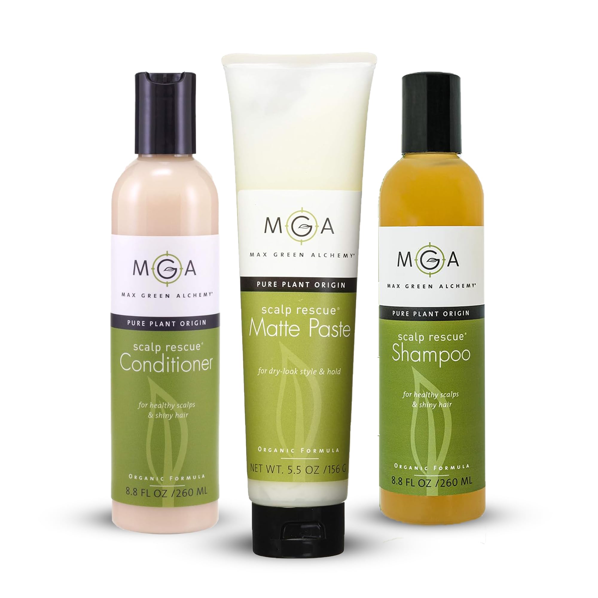 Complete Vegan Hair Care Kit: Matte Texturizing Paste, Nourishing Conditioner & Refreshing Shampoo - Organic Formula, Unisex, Silicone, Sulfate-Free | Natural Herbal Scent | Healthy Hair Solution