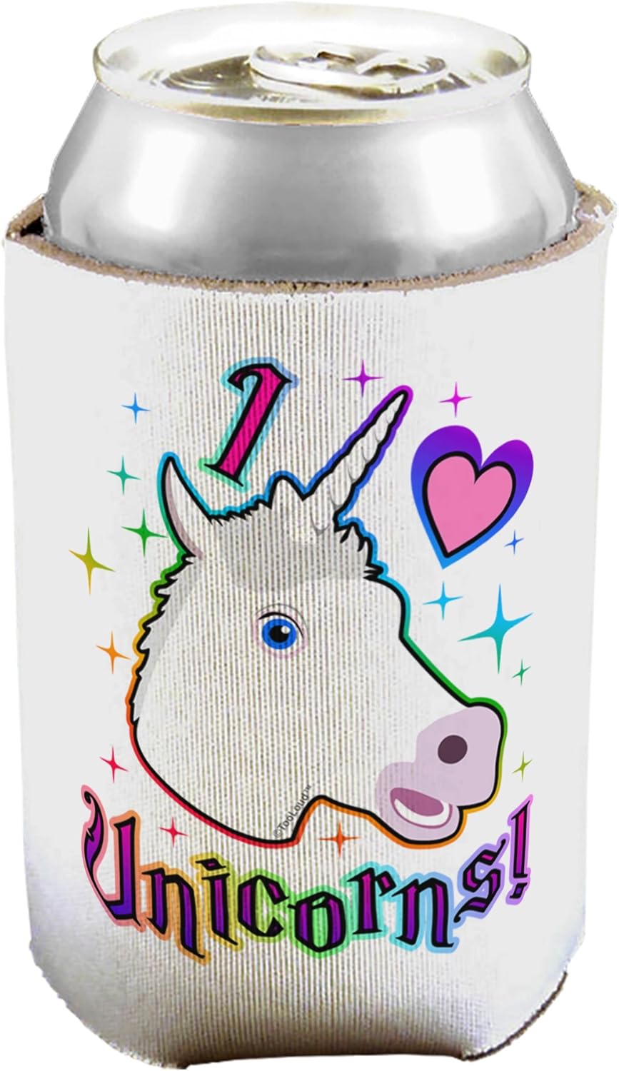 TooLoud I love Unicorns Can/Bottle Insulator Coolers - 6 Pieces