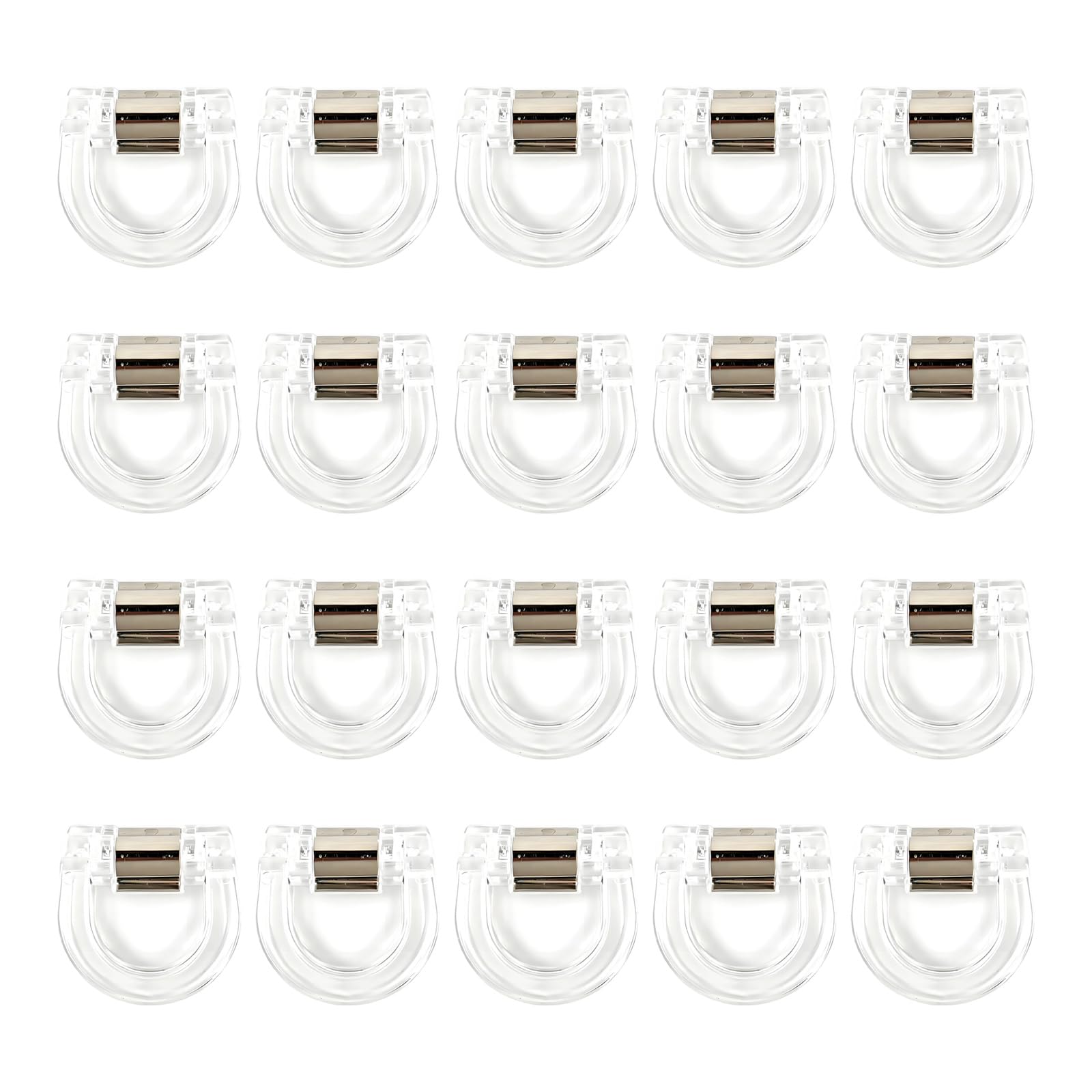 Apglsxy Transparent 20Pcs Portable Hemming Clip For Trousers Strong Grip Rustproof Safe Materials For Garment Fixing Clothing Clamps For Sewing