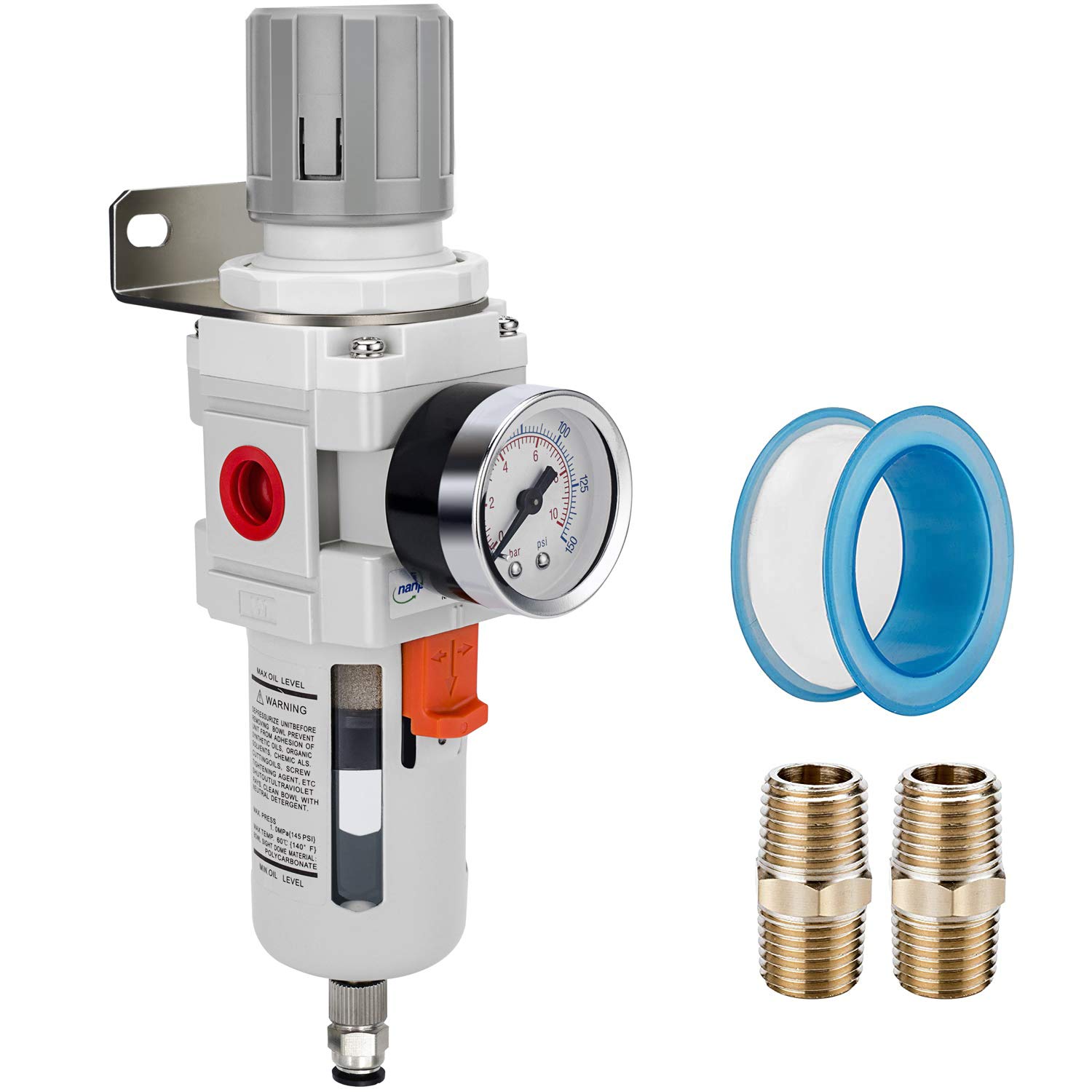 NANPU 1/4" NPT Air Compressor Filter & Pressure Regulator Combo w/Gauge — Amazon image 9