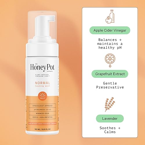 Miniatura 2 de The Honey Pot Company - Paquete de lavado femenino y toallitas femeninas - Higiene natural con infusión de hierbas para pieles sensibles - PH