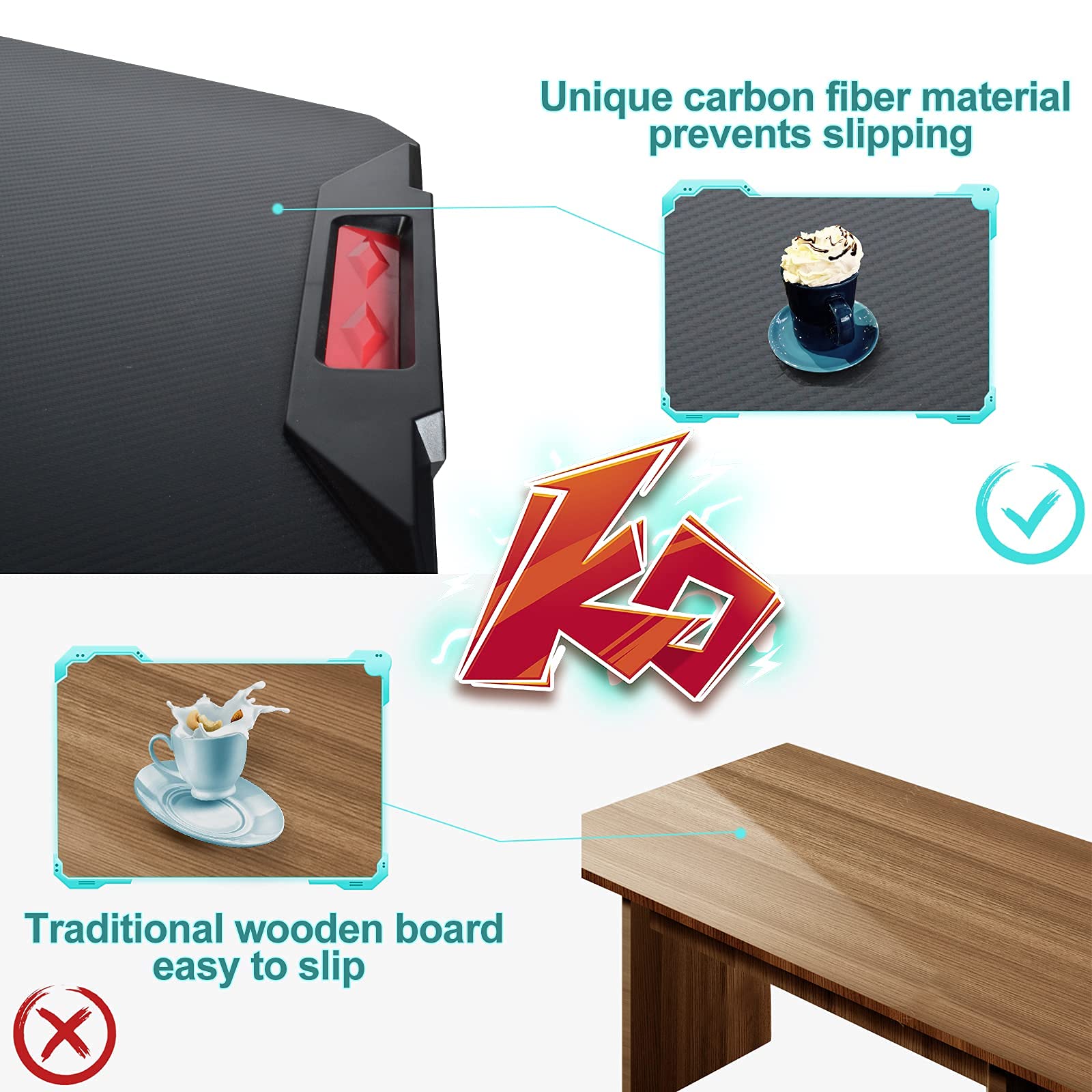 GTRACING Gaming Desk,47 inch Gaming Table with Adjustable Shelf