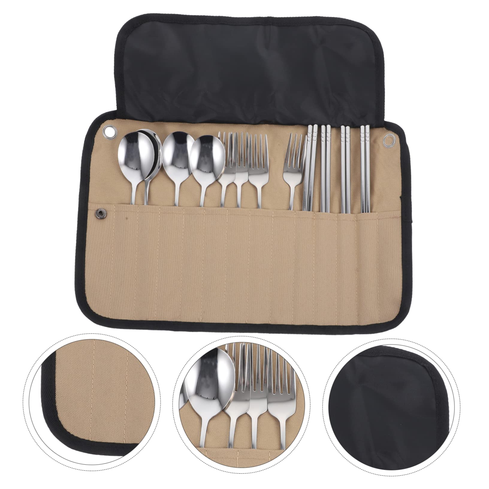 UPKOCH Posat Campeggio in Nylon Custodia Arrotolabile Utensili Per Picnic e Barbecue Facil Trasportare Riporre