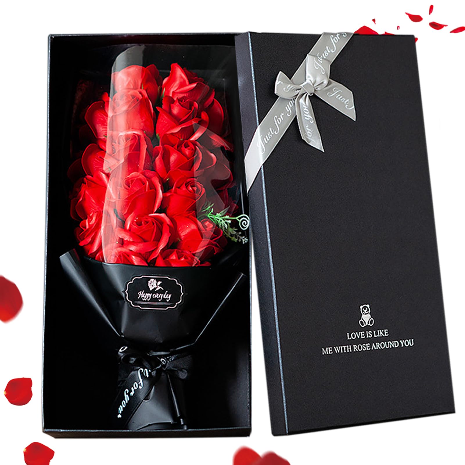 Grande Rosa Eterna Regalo per Donna Originali, Idee Regalo San Valentino per Donna, Regalo Compleanno Fidanzata Moglie Mamma, Rosa Stabilizzata, San Valentino per Lei Natale