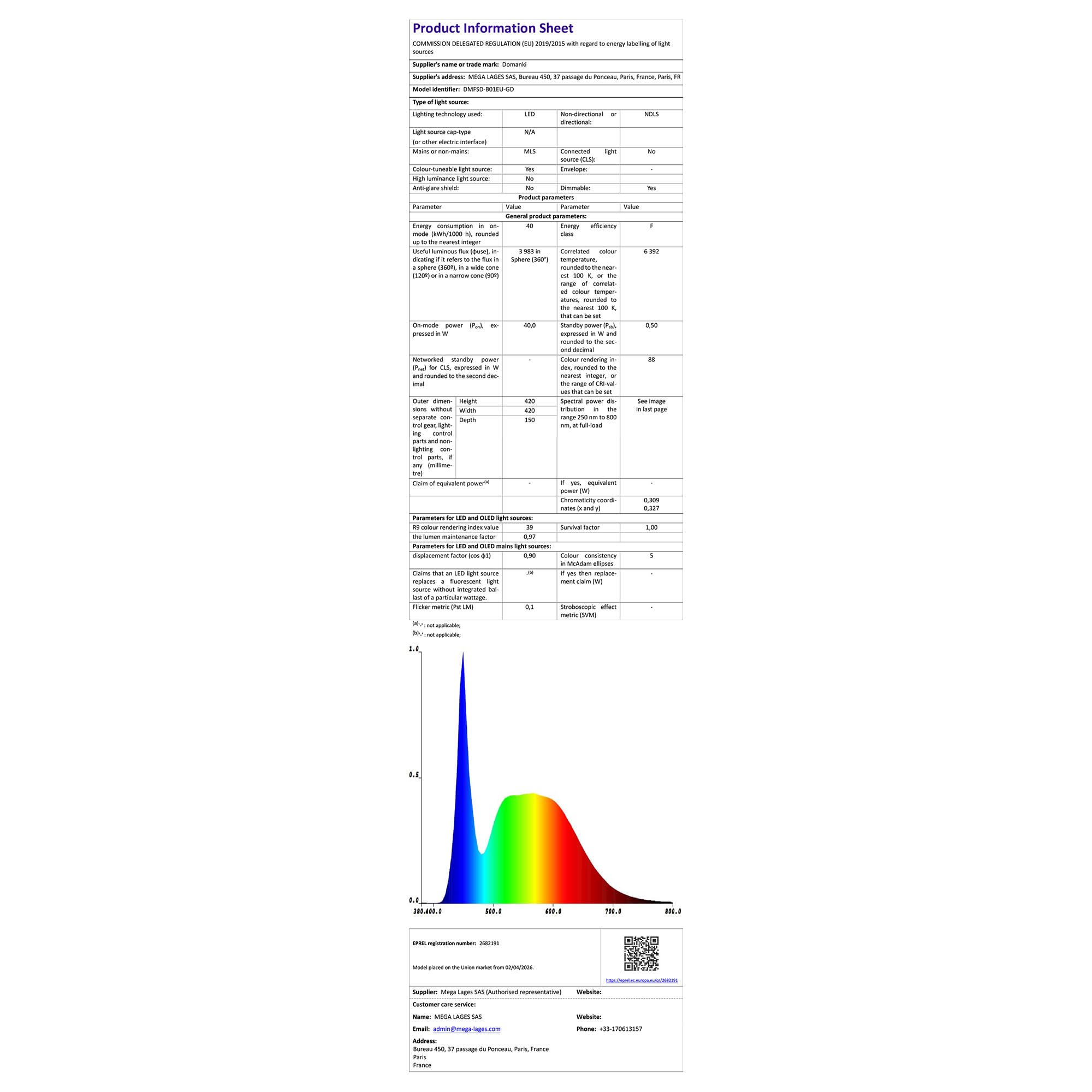 DOMANKI Deckenventilator mit Beleuchtung 42 cm RGB-Ambientelicht, Leiser DC-Motor, 6 Stufen Dimmbar, Sommer-/Wintermodus, Fernbedienung, Gold