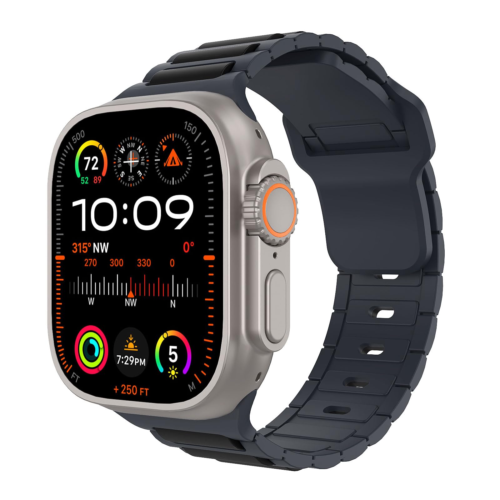MoKo Cinturino Compatibile con Apple Watch Ultra 2 49mm 46mm 45mm 44mm 42mm per Uomo Donna, Cinturino di Ricambio Sportivi in Silicone per iWatch Apple Watch Serie 10 9 8 7 6 5 SE Ultra 2