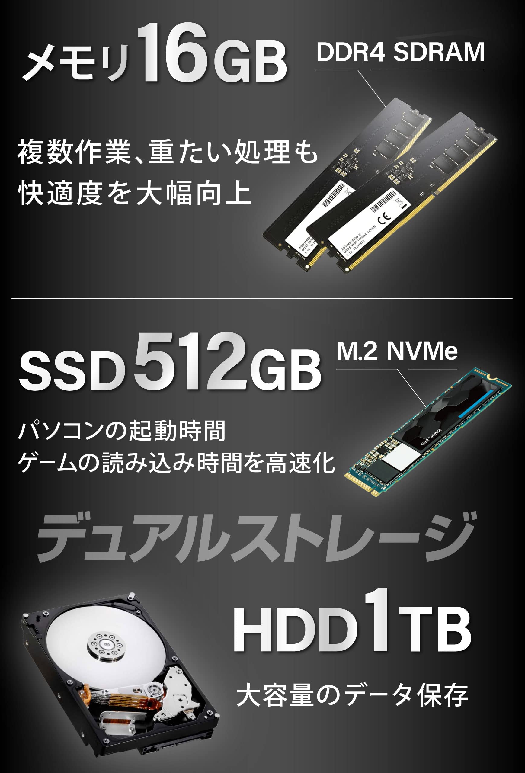 Amazon.co.jp: 【ゲーミングデスクトップPC】GeForce RTX 1060 3GB搭載 