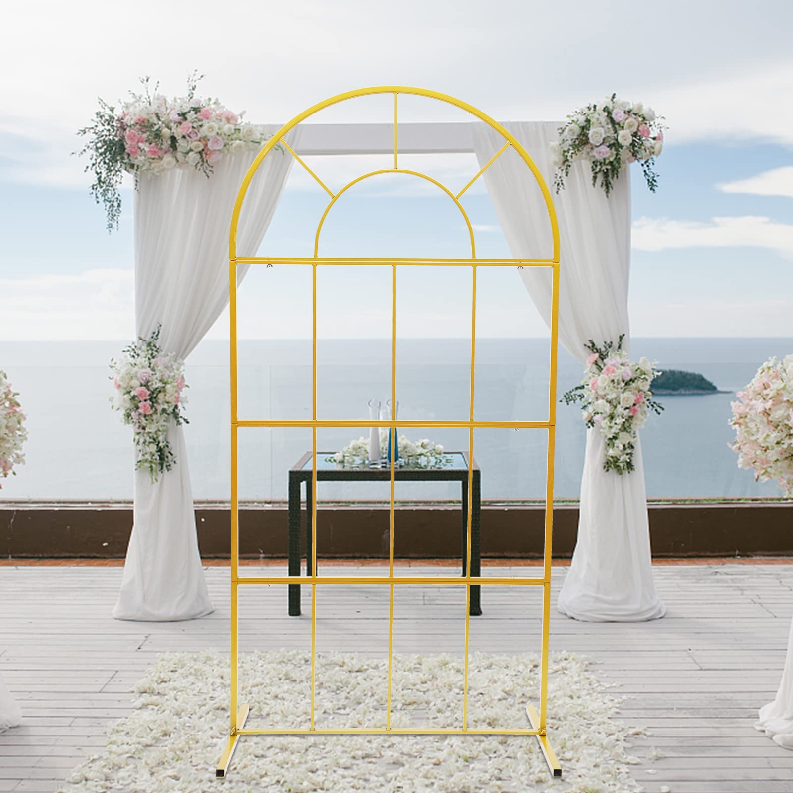 Decorating With Deco Mesh Wedding Arch PL55 Electric Plating Gold