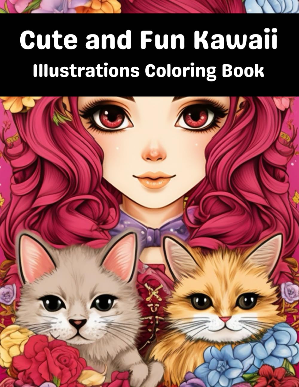Cute and Fun Kawaii Illustrations Coloring Book