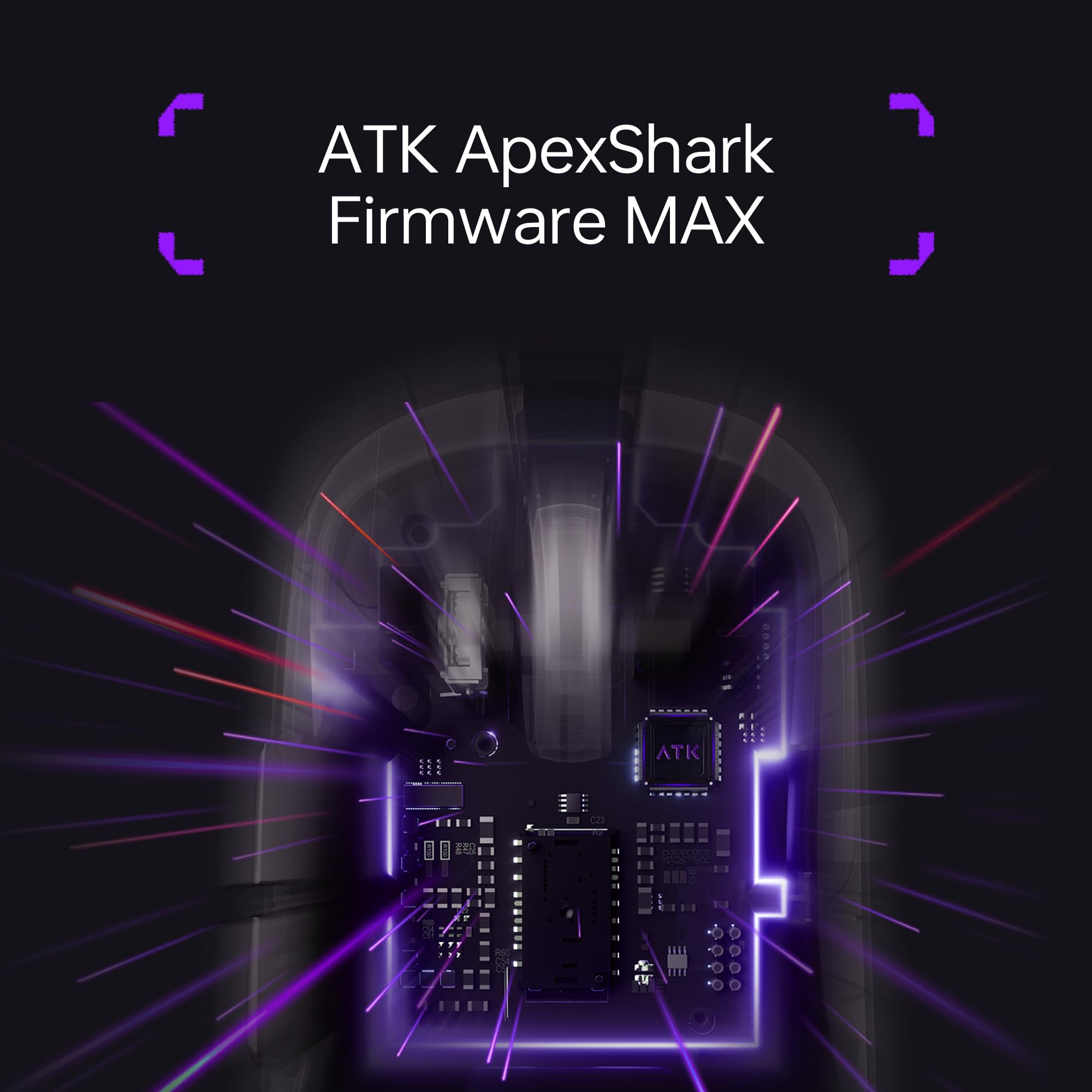 ATK Blazing Sky Duckbill - Ratón ultra inalámbrico para juegos, 46 g, ultraligero, sensor PAW3950, tasa de sondeo de 8000 Hz (Ultra, negro)