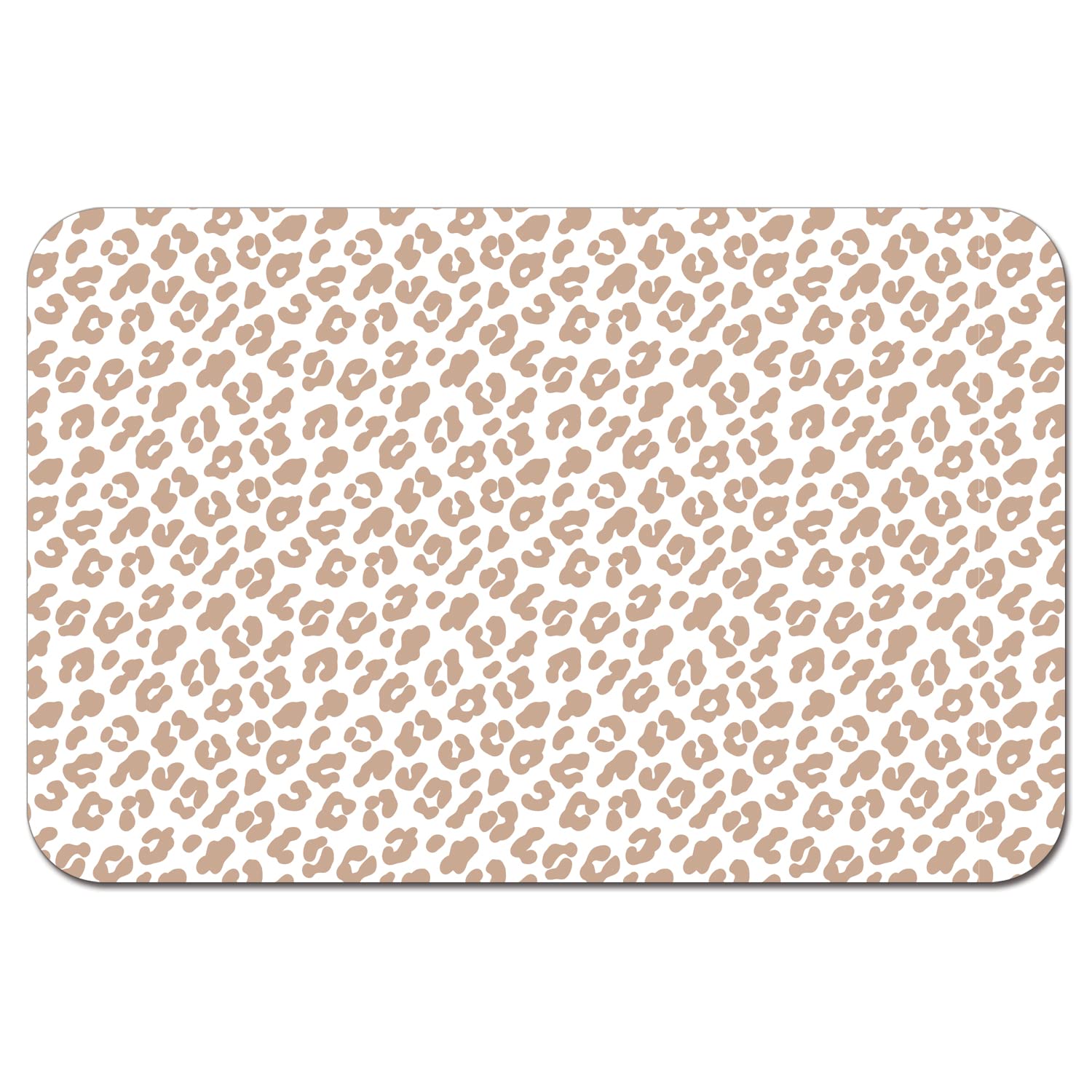 CounterArt Leopard Easy Care Waterproof Pet Placemat 17.13” x 11.25” Made in The USA of BPA Free Plastic, Safe for Pets, Protects Floors from Cat & Dog Bowls