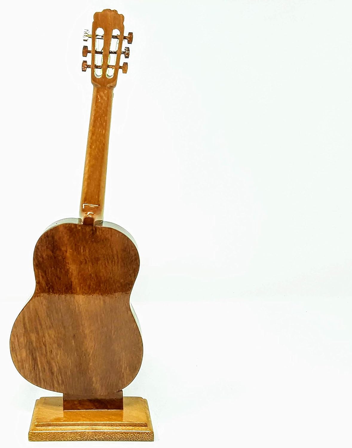 Acoustic Guitar Wood Model Hand Crafted Solid Mahogany High-Gloss Finish Highly Detailed Sculpture