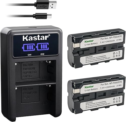 Miniatura 5 de Kastar Cargador de batería USB NP-F570 LED2 compatible con Feelworld F5 Pro, F5 Pro V2, F5 Pro V3, S55, F6 Plus, FT6 FR6, F7 Pro, monitor de campo