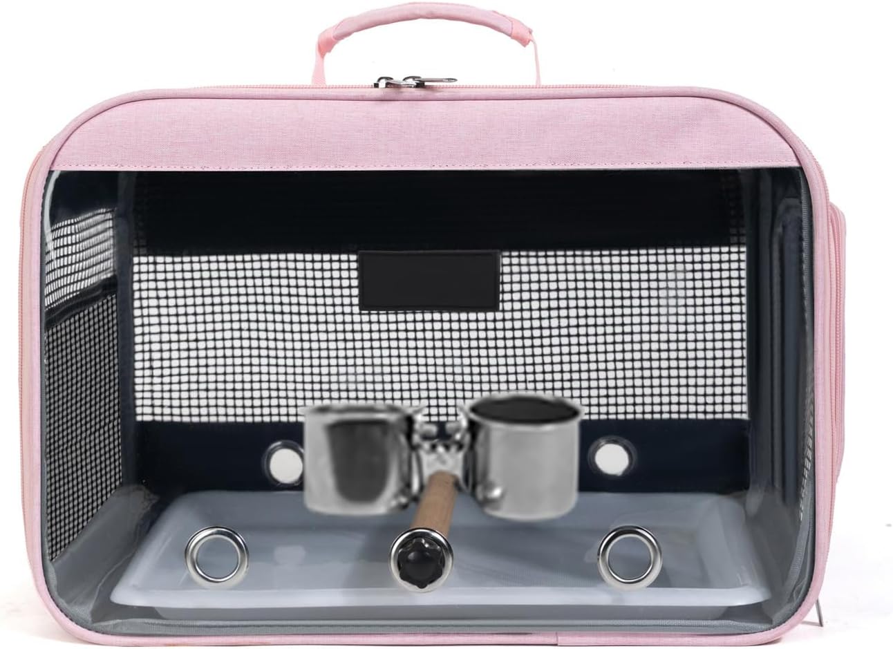 Breathable Small Avian Carrier Backpack Ideal for Short Outings with Built in Food and Water Containers Pet Bird Carrier