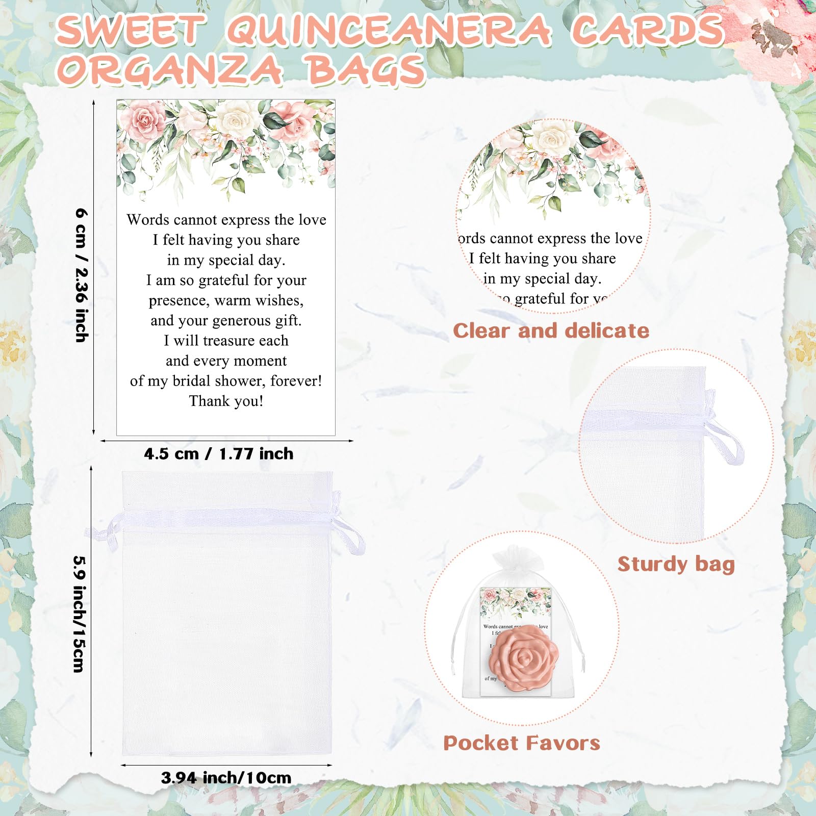 FoldTier 30 Sets Brautparty-Gastgeschenke für Gäste, kleine Rose, Kompaktspiegel, Großpackung, Hochzeitsgeschenke, Dankeskarten und Organza-Beutel, Hochzeitsfeier, Gäste, Souvenir, Geschenk (rosa