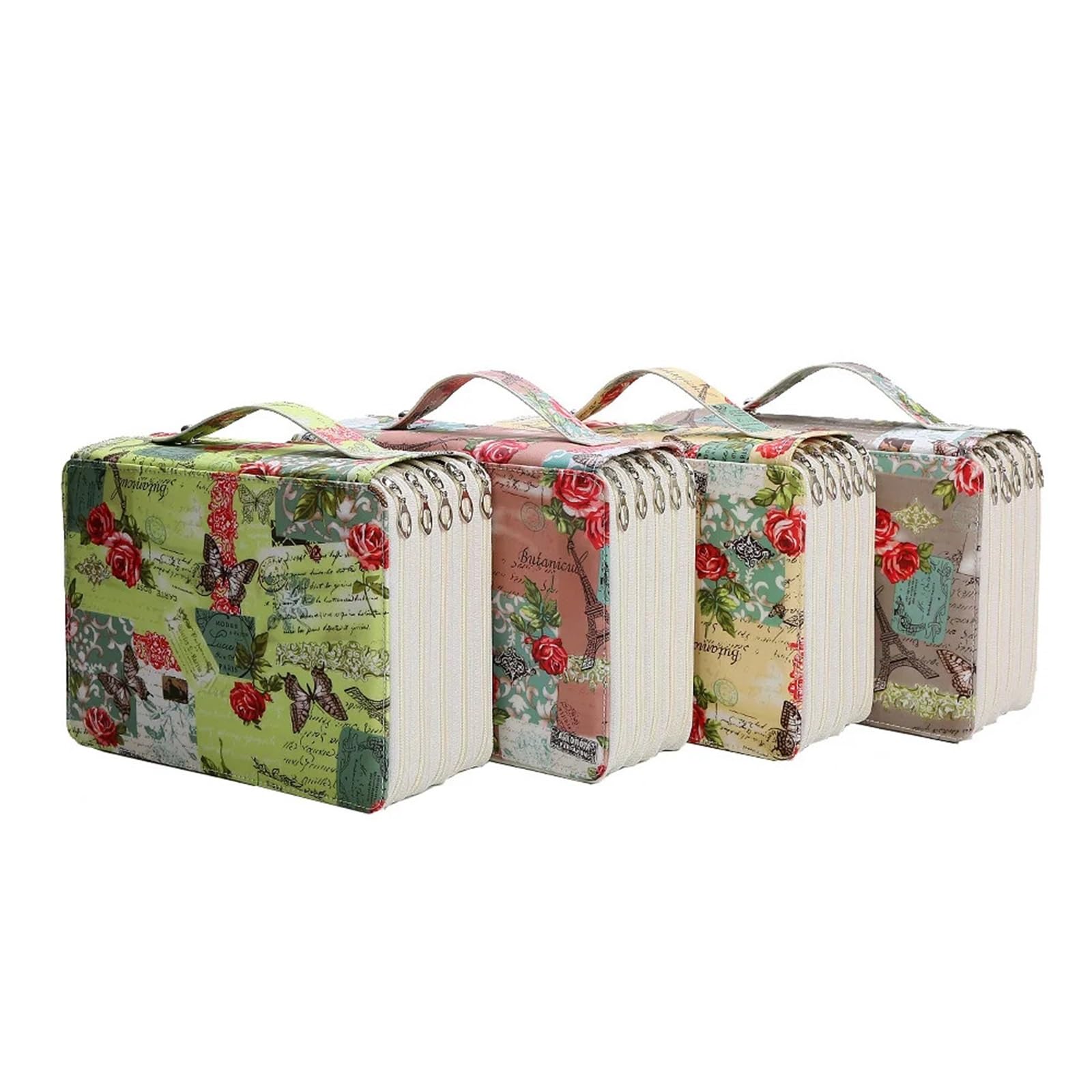 Stiftetasche Federmäppchen mit 250 Fächern, Federmäppchen for die Schule, großes Fassungsvermögen, Stifttasche, ästhetische Schreibwarenbox, Organizer mit 5 Fächern(Style 03)