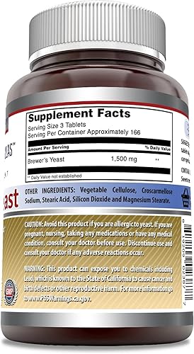 Miniatura 2 de Amazing Nutrition Brewers - Tabletas de levadura - Suplemento de 75 cápsulas de grano de 500 mg - Apoya la regularidad  promueve la salud cardíaca